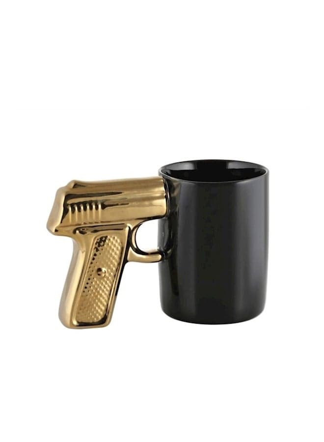 Gun Handle Mug Black/Gold