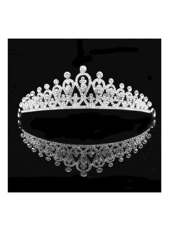 Elegant Princess Crown Tiara Silver