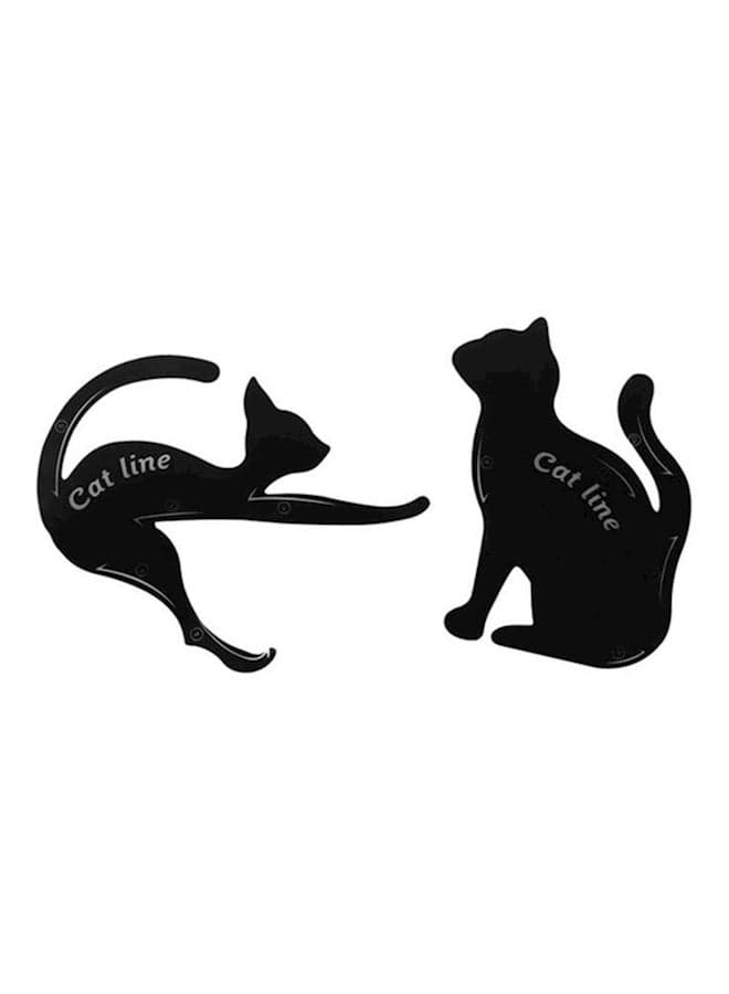 2 In 1 Cat Eyeliner Stencil Set Black
