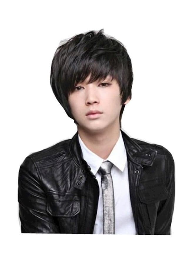 Short Handsome Wigs Cosplay Korean Male Wig Black