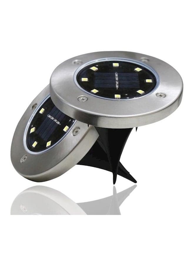 4-Piece 8 Led Solar Garden Lights White