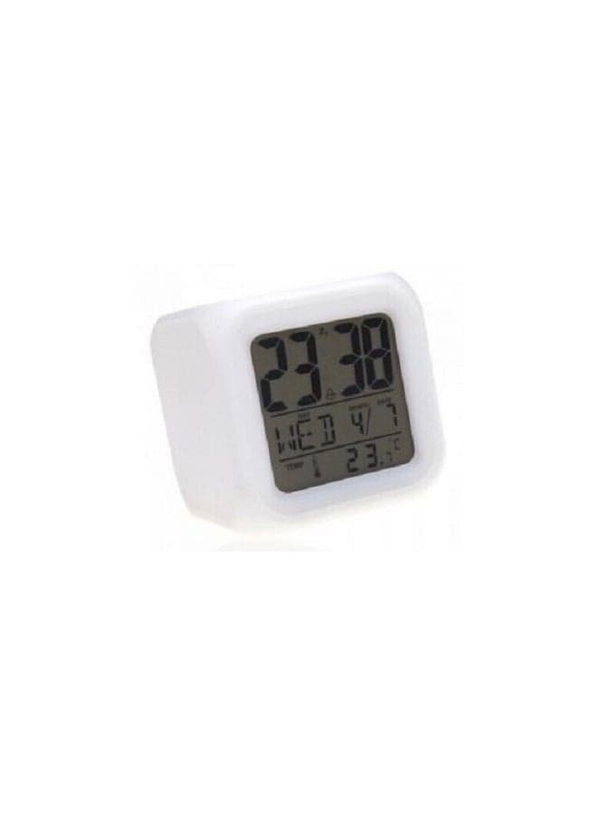 Glowing Led 7 Color Change Digital Alarm Clock Multicolour