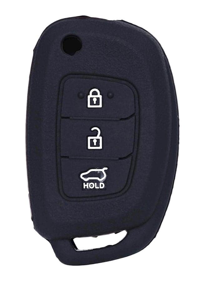 3-Button Car Key Cover For Hyundai Black