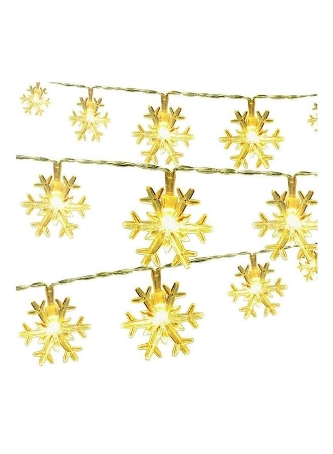40 Led Fairy Snowflake Light White 6meter