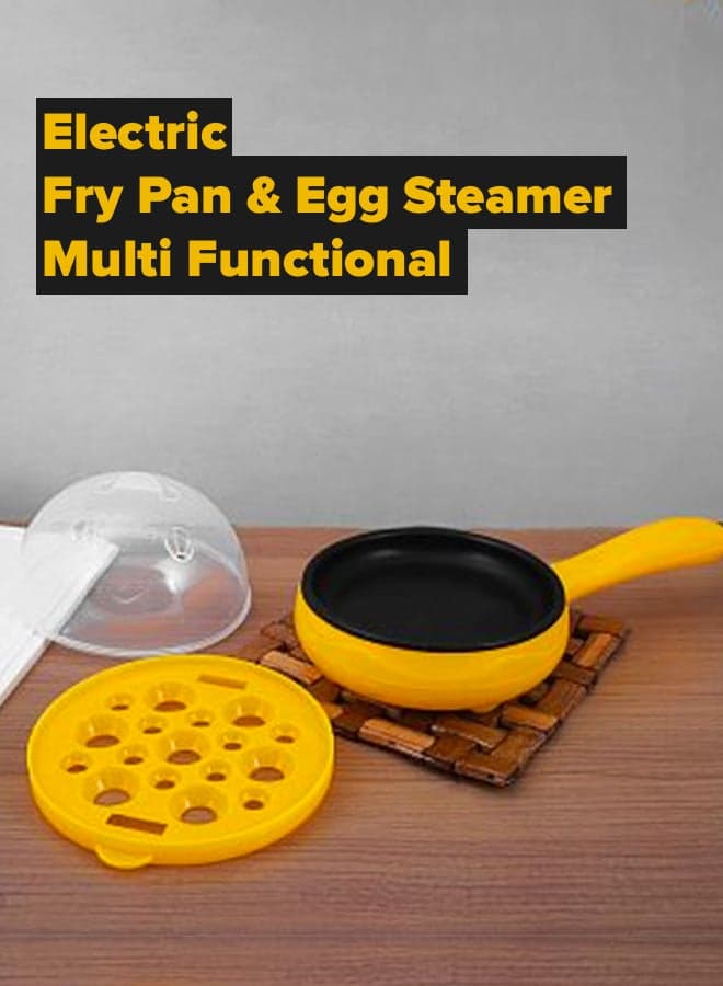 7 Eggs Electric Multi Functional Fry Pan Rmem-1122 Yellow/Clear