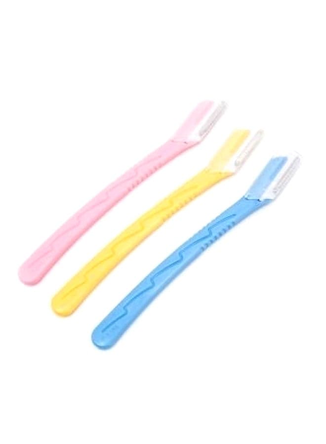 3-Piece Eyebrow Razor Set Multicolour