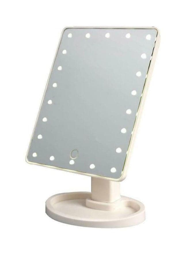 Tabletop Vanity Light Up Touch Screen Makeup Mirror Silver