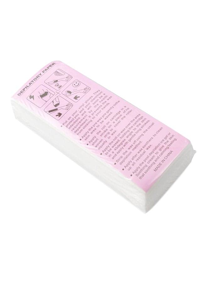 100-Piece Hair Removal Waxing Strips Set White