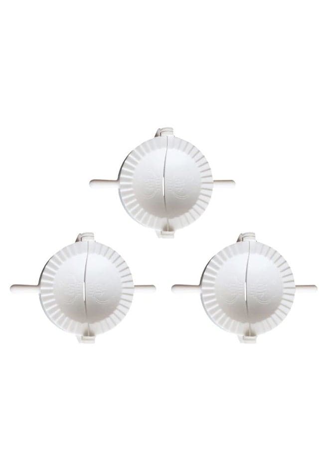 3-Piece Kitchen Dumpling Mold White 8cm