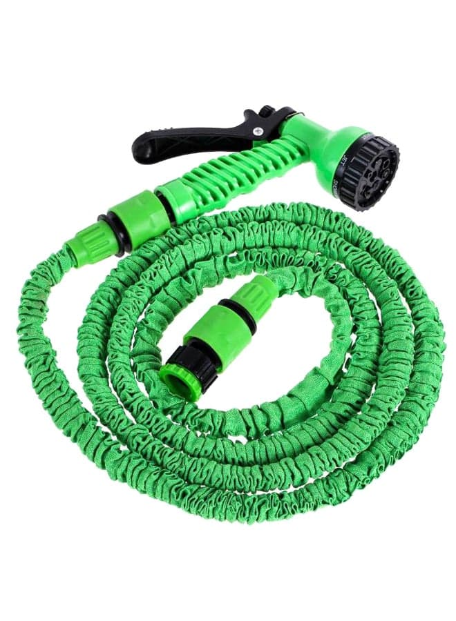 Water Spray Gun Hoses Pipe Green/Black 25feet