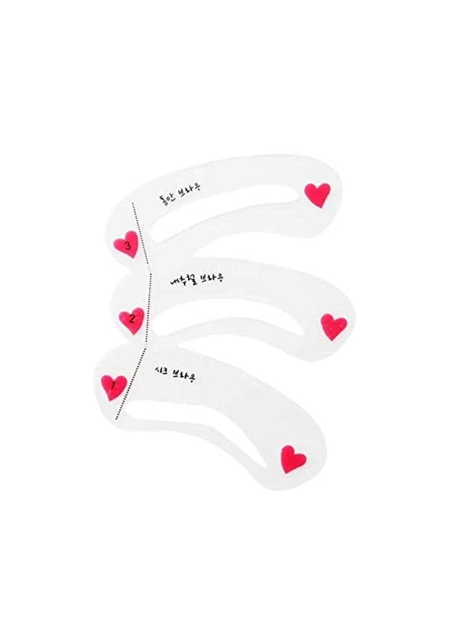 3-Piece Eyebrow Shaping Stencils White