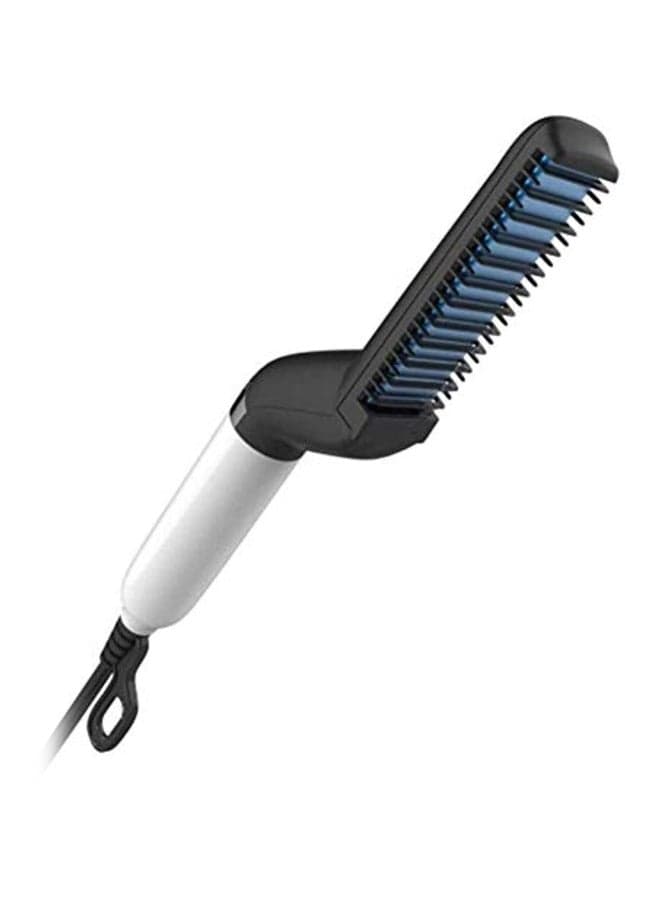 Multifunctional Hair Comb Curling Iron Silver/Black