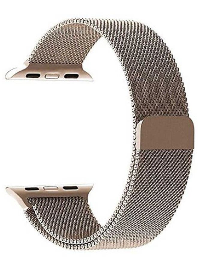 Mesh Wrist Band For Apple Watch Pale Gold