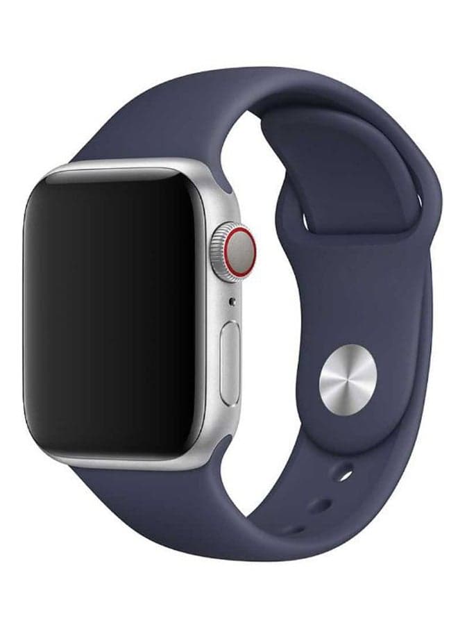 Silicone Wrist Band For Apple Watch Dark Blue