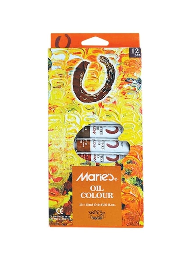 12- Piece Oil Color Set Multicolour