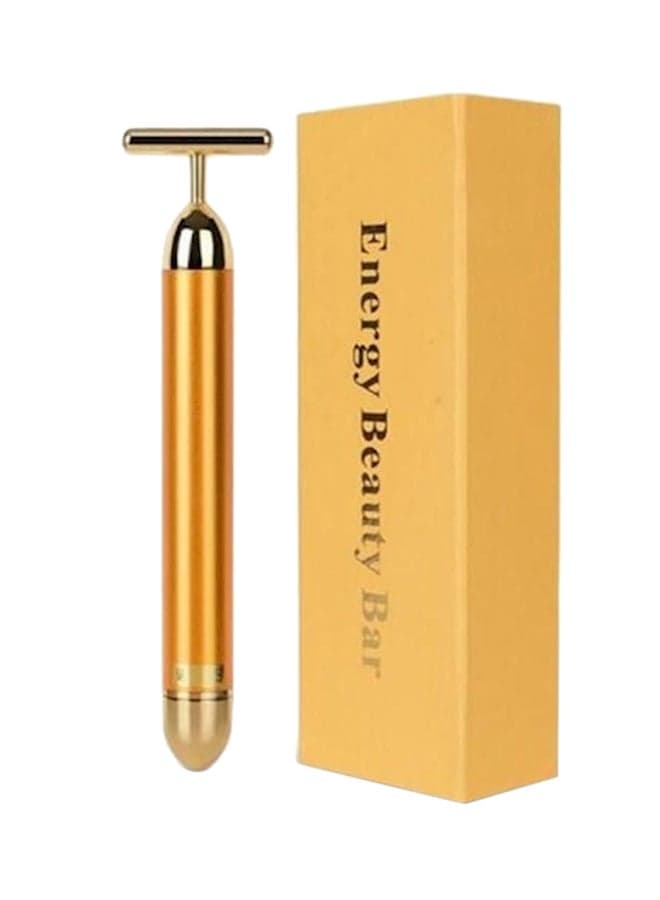 24K Plated Vibration Facial Roller Massager Gold