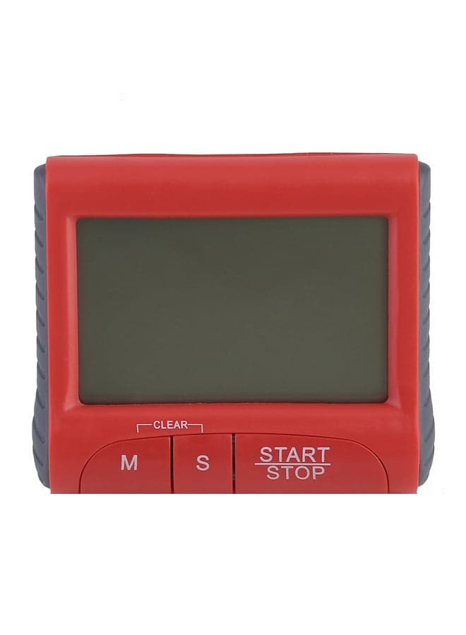 LCD Digital Kitchen Cooking Timer Red 9centimeter