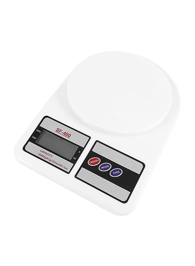 Digital Electronic Scale Balance Machine With LCD Display White 24cm