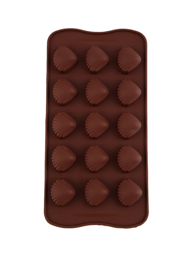 Shell Pattern Silicone Cake Mould Brown 21centimeter