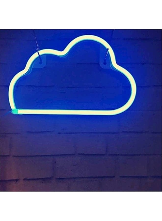Cloud Sign Wall Hanging Led Blue