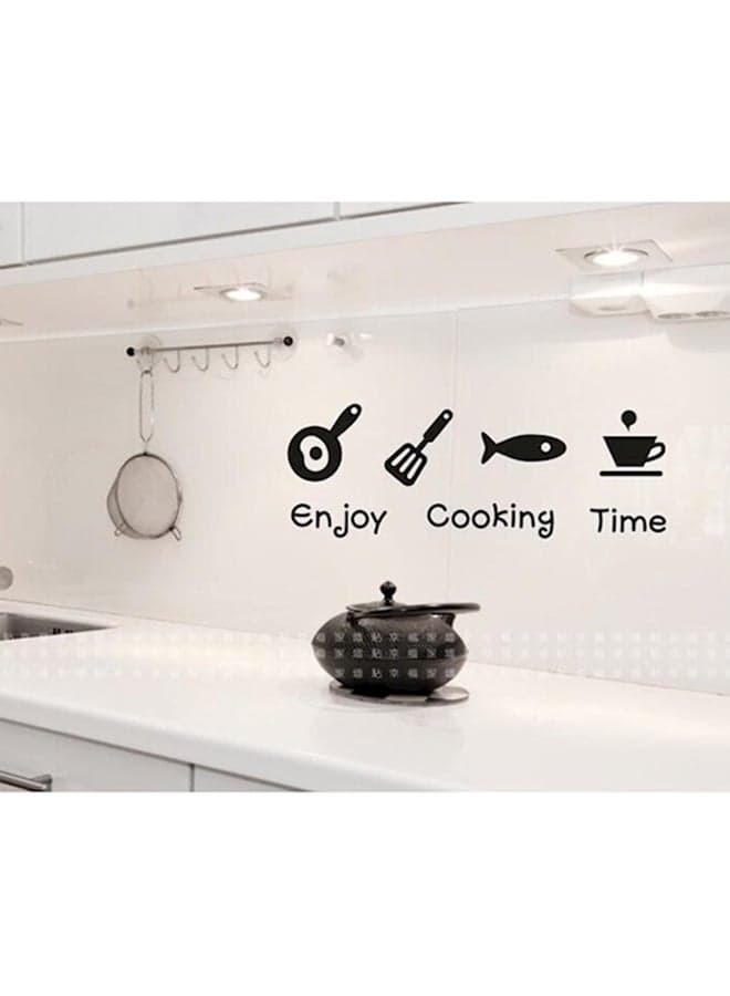 4-Piece Kitchen Wall Sticker Set Black