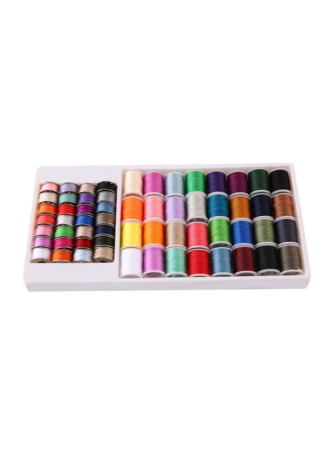 60-Piece Metal Bobbin And Thread Spool Set Multicolour