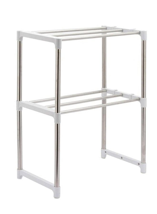 Telescopic Microwave Oven Rack Silver
