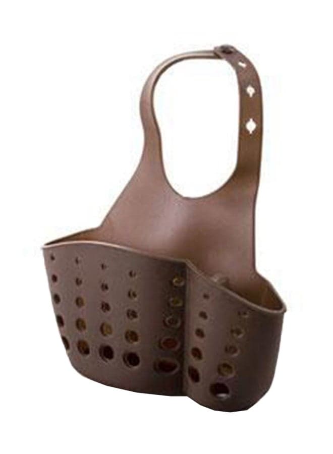 Adjustable Sink Faucet Sponge Holder Brown