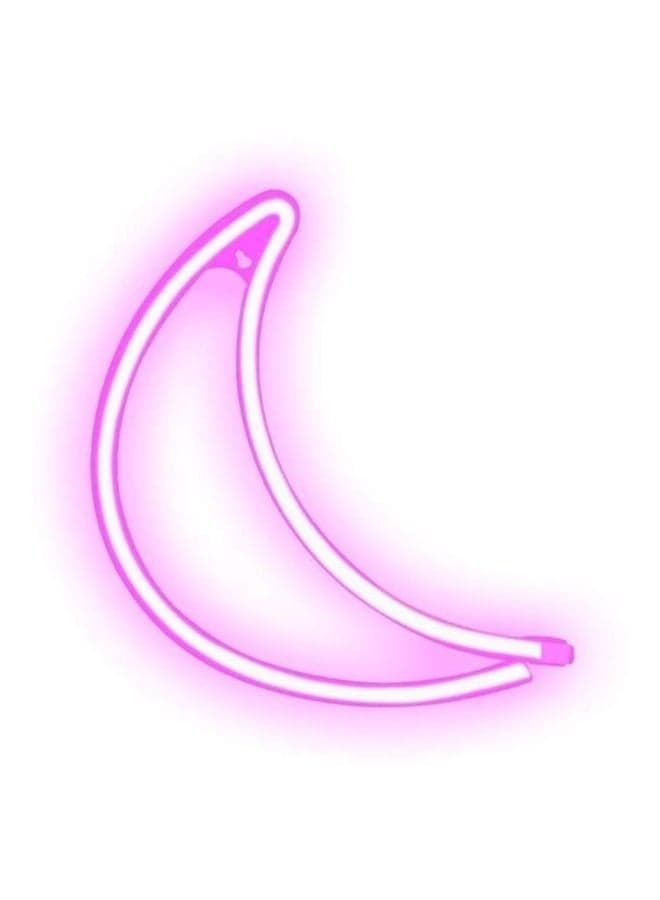 Crescent Neon Moon LED Pink
