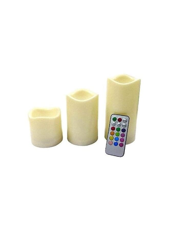 Candels LED with Remote Control Beige