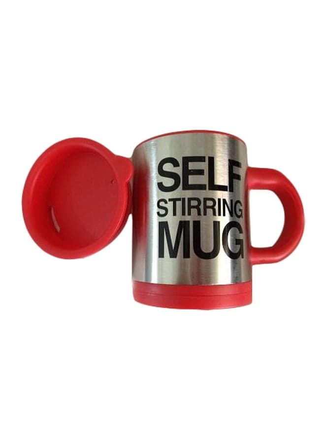 Self Stirring Mug Red/Silver/Black