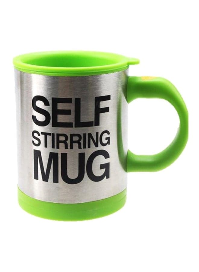 Self Stirring Mug Green/Steel/Black