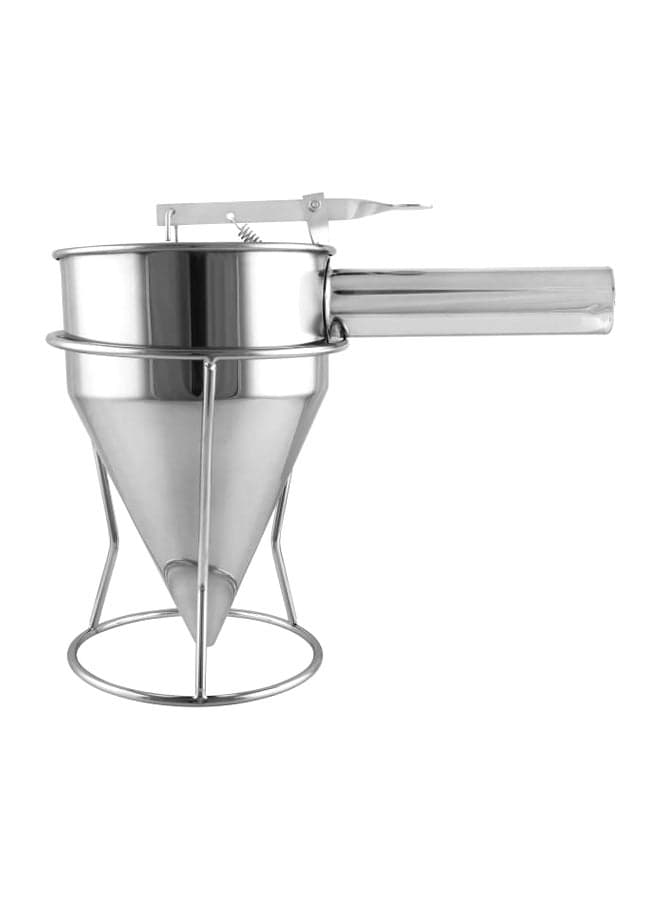 Stainless Steel Hopper With Stand Silver