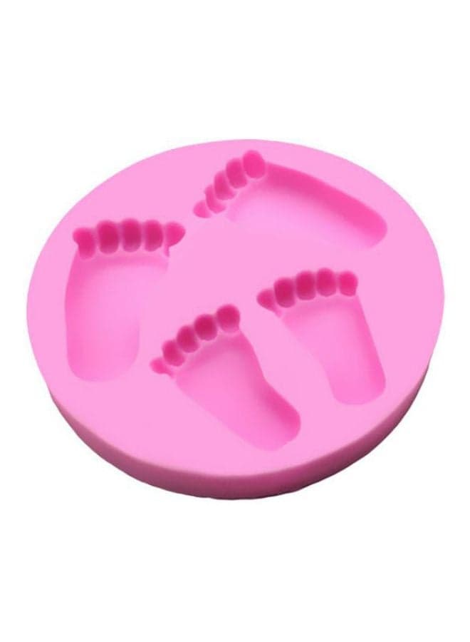 Small Feet Shaped Cake Mold Pink