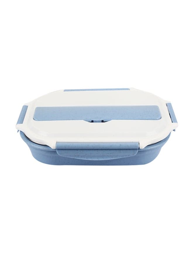 Insulation Heating Lunch Box White/Blue