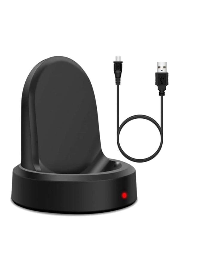 Wireless Charging Dock Cradle Charger For Samsung Gear S3 Classic Frontier Smart Watch Black