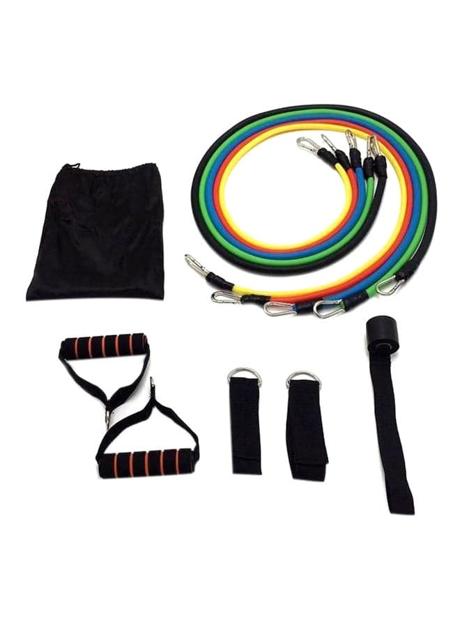 11 Piece Pull-Up Rope Elastic Exercise Bands Set 120cm