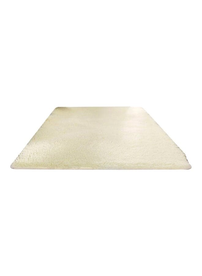 Rectangle Fluffy Carpet, Rectangle Creamy White 40 x 60cm