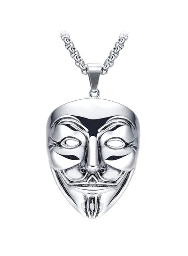 Stainless Steel Mask Pendant Necklace