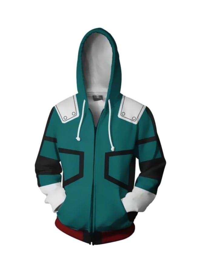 Hoodie Sweatshirt Green/White/Black