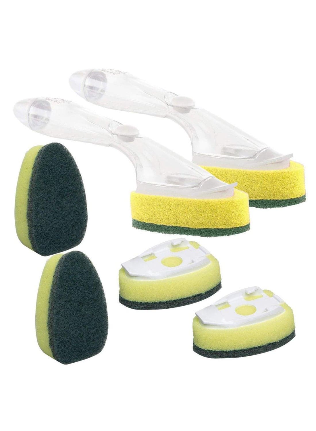 Heavy Duty Dish Wand Sponge Yellow/Green/White
