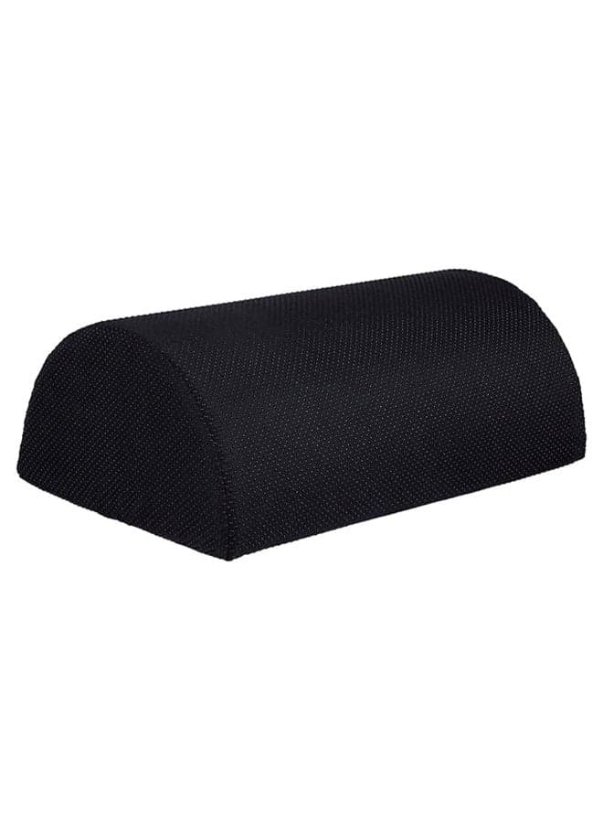 Semicircle Portable Foot Rest Pillow Cotton Blend Black
