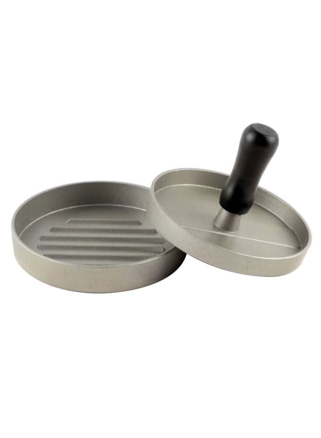 Round Shape Hamburger Press Silver 12cm