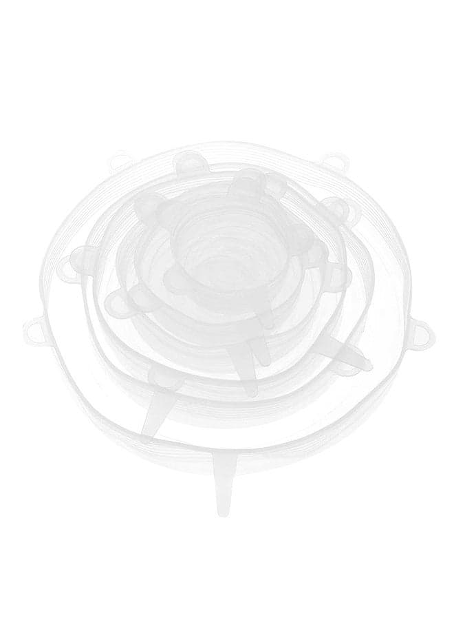 6-Piece Universal Suction Lid Cover Set White 6-Pieceinch