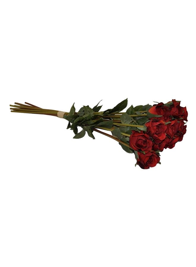 Bundle Of Artificial Flowers Red 7centimeter
