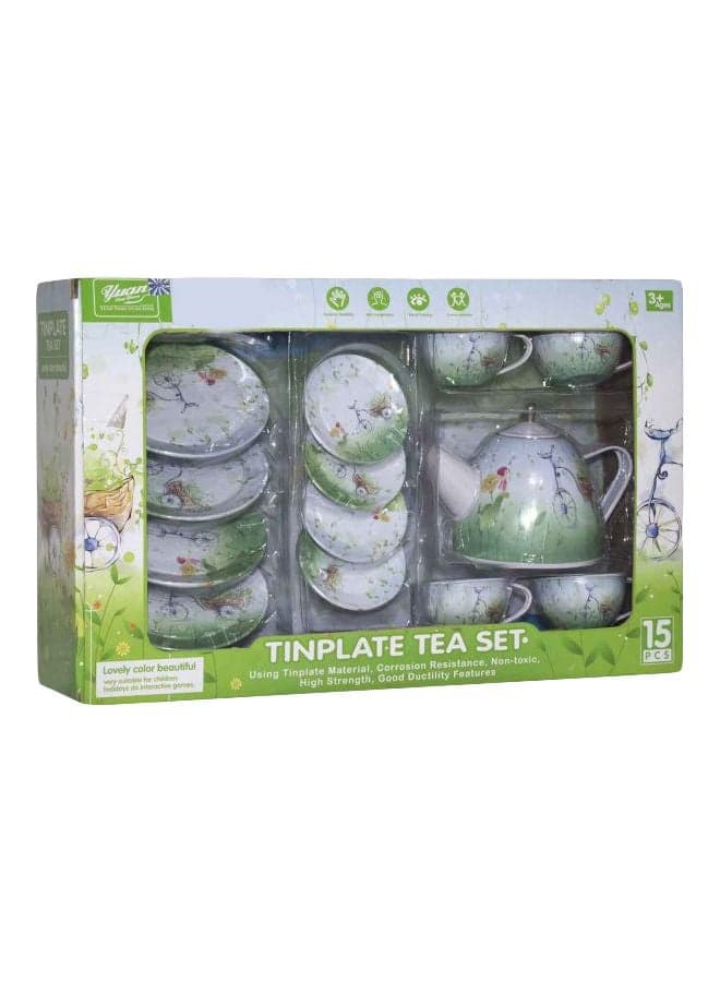 15-Piece Tinplate Tea Set