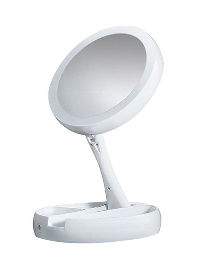 Double-sided LED Makeup Mirror White 17cm