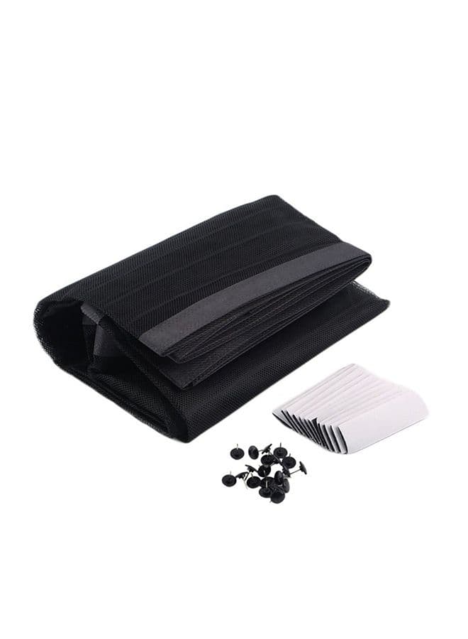 Summer Anti Mosquito Automatic Closing Door Screen Magnetic Curtain Black 120cm