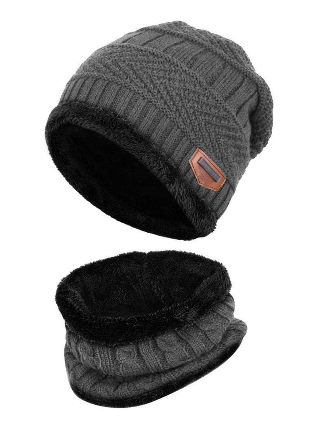 2-Piece Stylish Winter Thick Hat