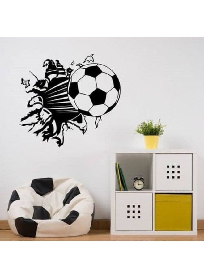 Football Wall Sticker Black 38x58cm